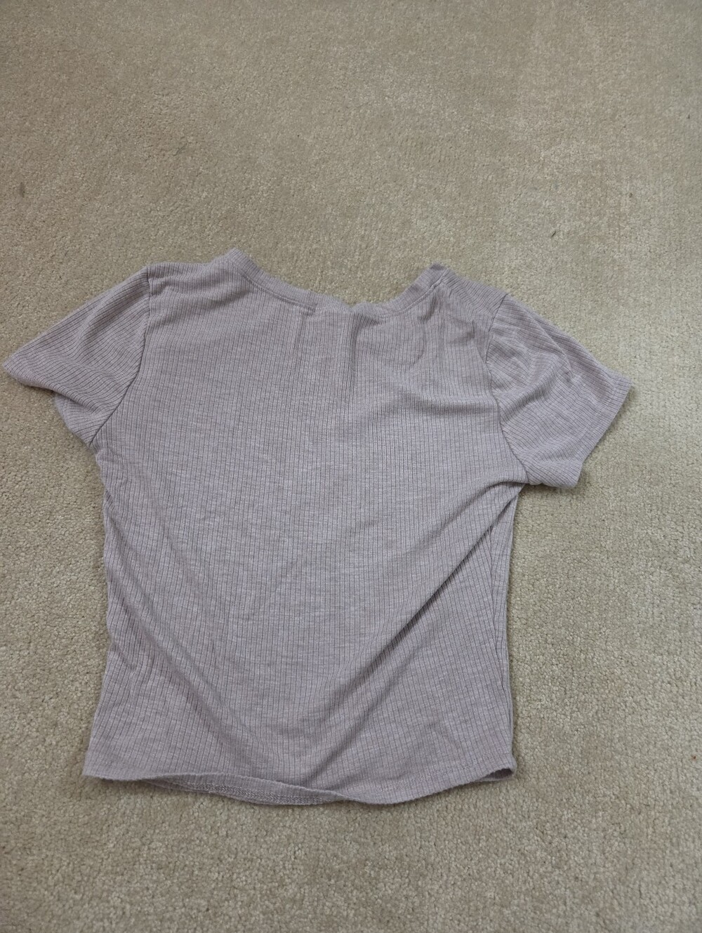 Tan Ribbed Women's Crop - Picture 2 of 2